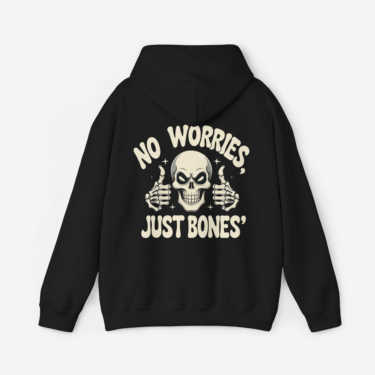 Skeleton Hoodie - No Worries, Just Bones Hoodie