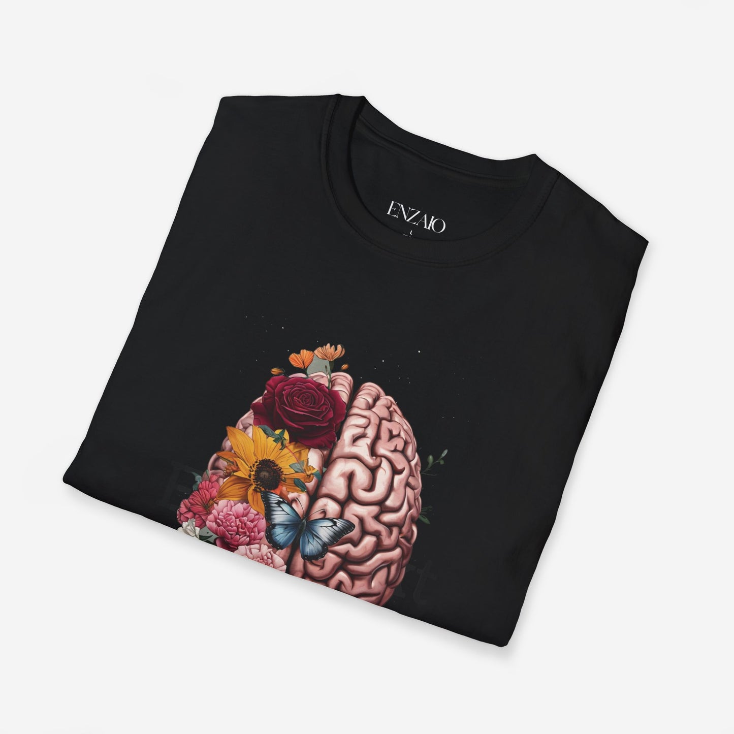Floral Brain Graphic T-Shirt - Use Your Brain