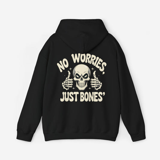 Skeleton Hoodie - No Worries, Just Bones Hoodie