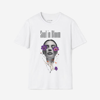 Floral Artistic T-Shirt - Soul in Bloom Tee for Inspiration and Self-Care