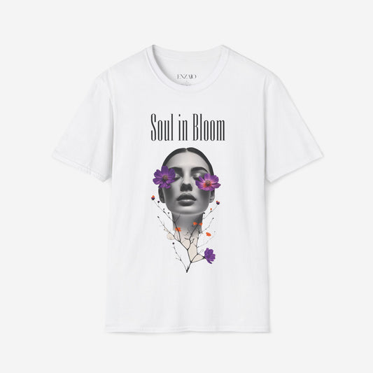 Floral Artistic T-Shirt - Soul in Bloom Tee for Inspiration and Self-Care